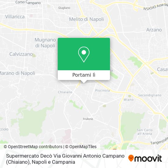 Mappa Supermercato Decò Via Giovanni Antonio Campano (Chiaiano)