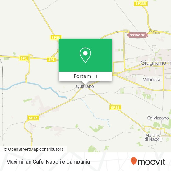 Mappa Maximilian Cafe, Via Santa Maria a Cubito 80019 Qualiano