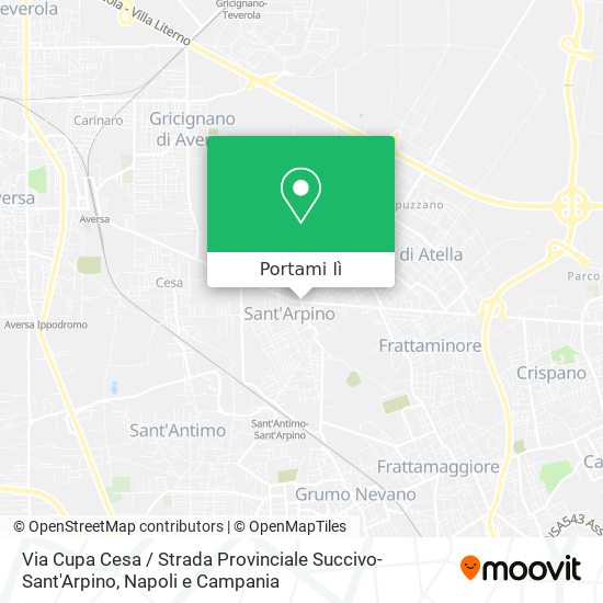 Mappa Via Cupa Cesa / Strada Provinciale Succivo-Sant'Arpino