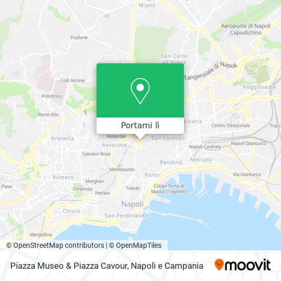 Mappa Piazza Museo & Piazza Cavour
