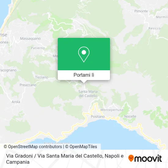 Mappa Via Gradoni / Via Santa Maria del Castello