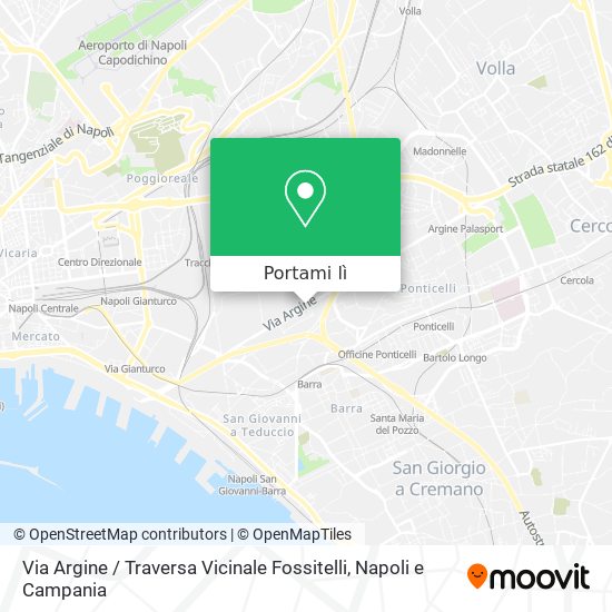 Mappa Via Argine / Traversa Vicinale Fossitelli