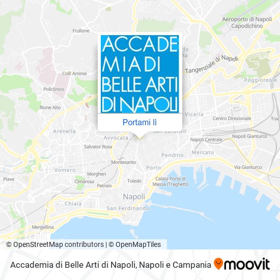 Mappa Accademia di Belle Arti di Napoli
