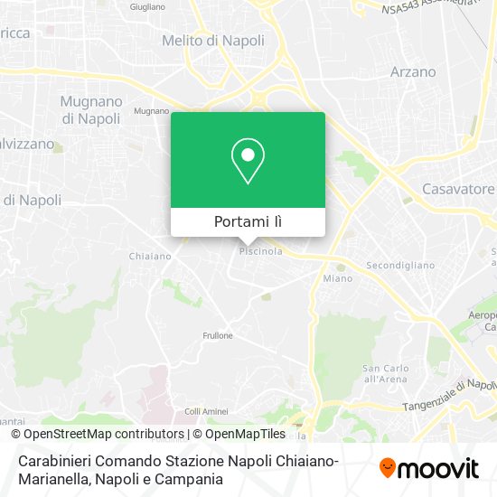 Mappa Carabinieri Comando Stazione Napoli Chiaiano- Marianella