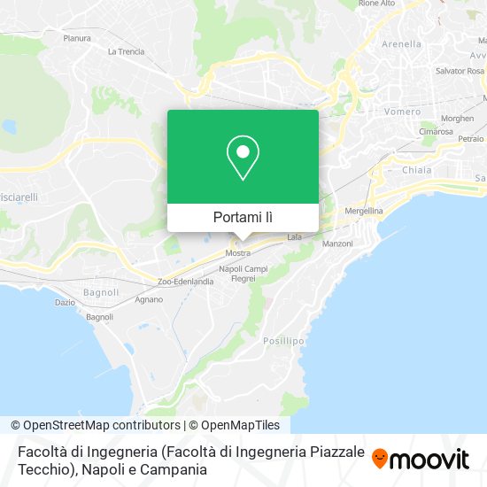 Mappa Facoltà di Ingegneria (Facoltà di Ingegneria Piazzale Tecchio)