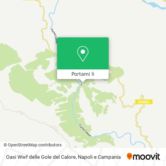 Mappa Oasi Wwf delle Gole del Calore