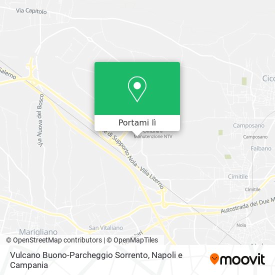 Mappa Vulcano Buono-Parcheggio Sorrento