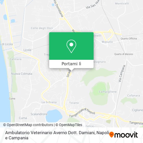 Mappa Ambulatorio Veterinario Averno Dott. Damiani
