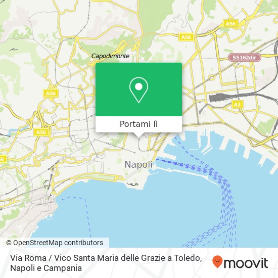 Mappa Via Roma / Vico Santa Maria delle Grazie a Toledo