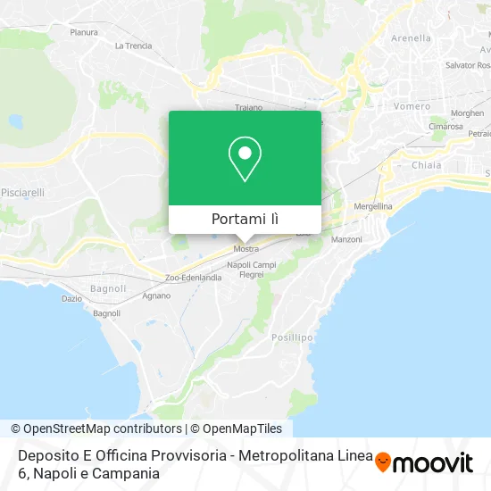 Mappa Deposito E Officina Provvisoria - Metropolitana Linea 6