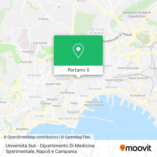 Mappa Università Sun - Dipartimento Di Medicina Sperimentale