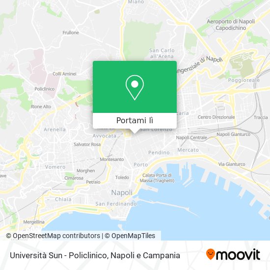 Mappa Università Sun - Policlinico