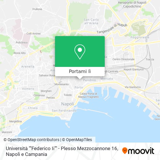 Mappa Università ""Federico Ii"" - Plesso Mezzocannone 16