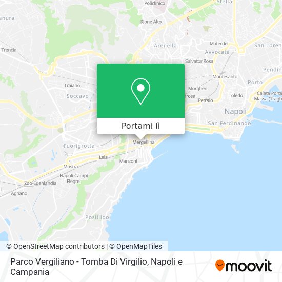 Mappa Parco Vergiliano - Tomba Di Virgilio