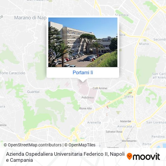 Mappa Azienda Ospedaliera Universitaria Federico II