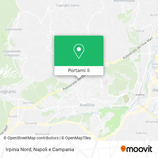 Mappa Irpinia Nord