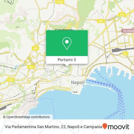 Mappa Via Pedamentina San Martino, 22