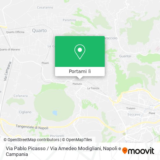Mappa Via Pablo Picasso / Via Amedeo Modigliani