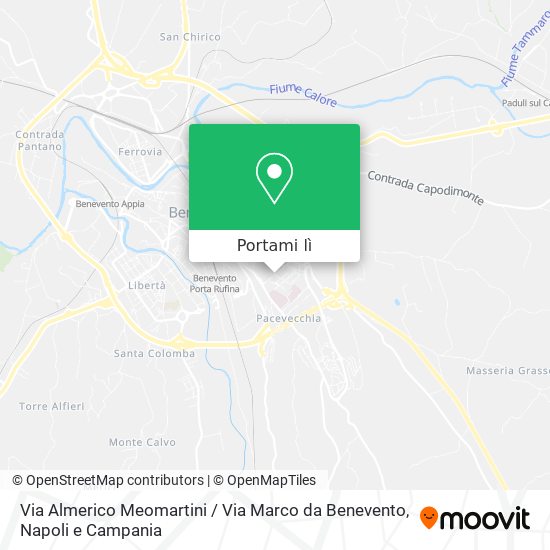 Mappa Via Almerico Meomartini / Via Marco da Benevento