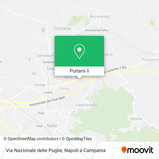 Mappa Via Nazionale delle Puglie