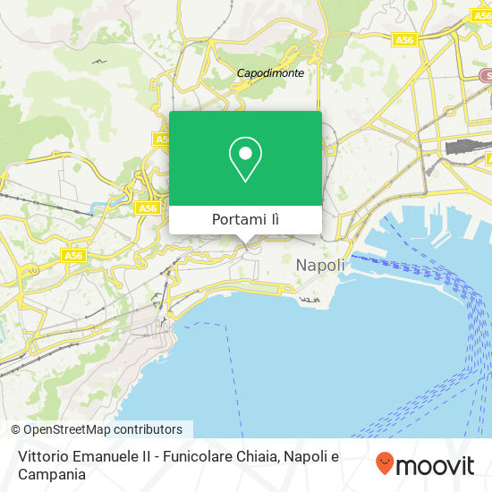 Mappa Vittorio Emanuele II - Funicolare Chiaia