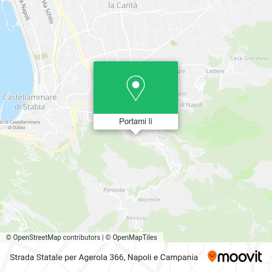 Mappa Strada Statale per Agerola 366
