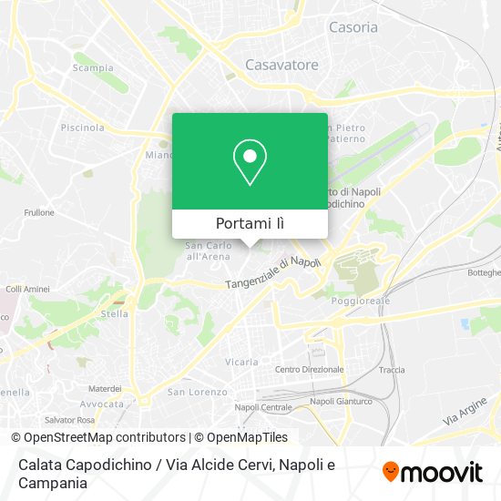 Mappa Calata Capodichino / Via Alcide Cervi