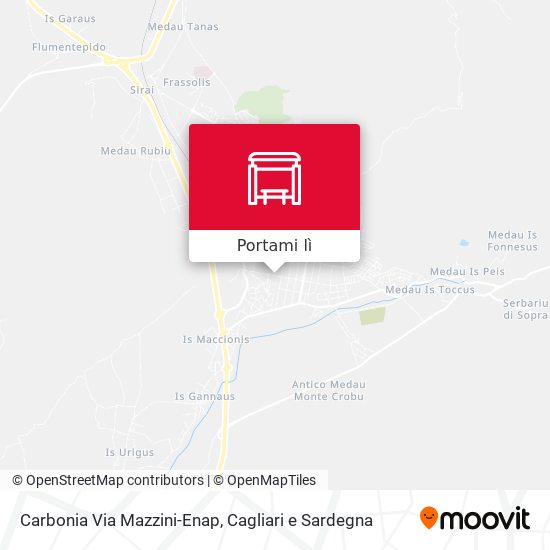 Mappa Carbonia Via Mazzini-Enap
