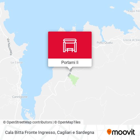 Mappa Cala Bitta Fronte Ingresso