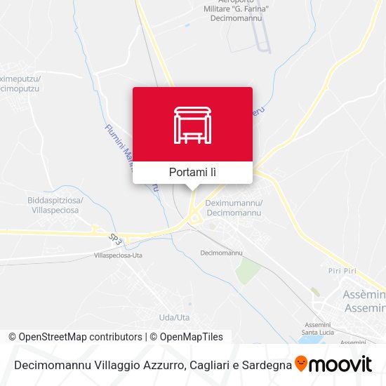 Mappa Decimomannu Villaggio Azzurro