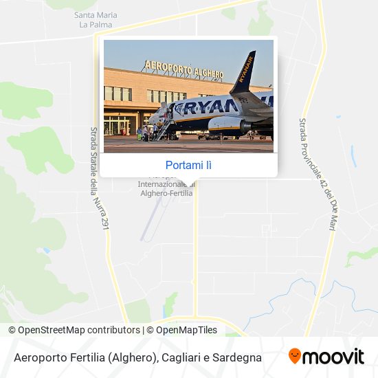 Mappa Aeroporto Fertilia (Alghero)