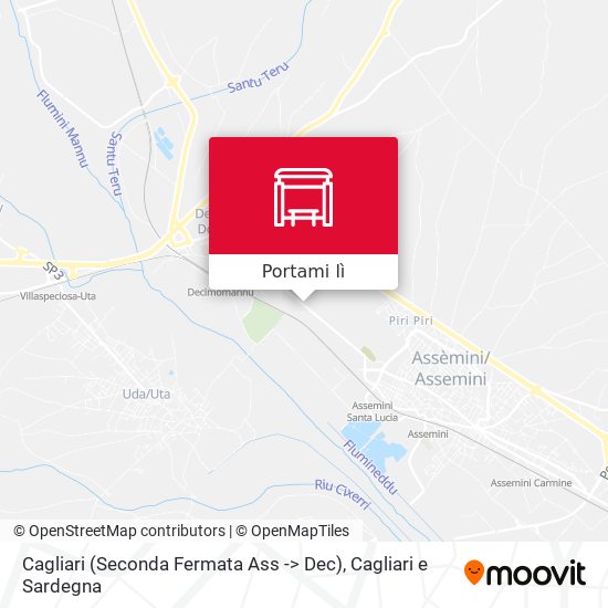 Mappa Cagliari (Seconda Fermata Ass -> Dec)