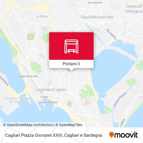 Mappa Cagliari Piazza Giovanni XXIII