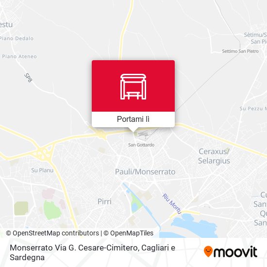 Mappa Monserrato Via G. Cesare-Cimitero
