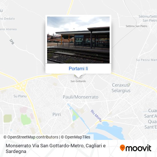 Mappa Monserrato Via San Gottardo-Metro
