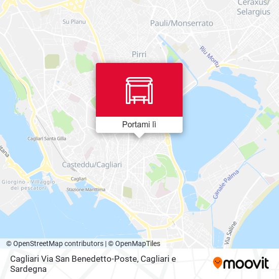 Mappa Cagliari Via San Benedetto-Poste
