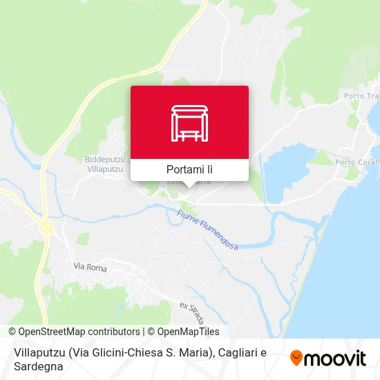 Mappa Villaputzu (Via Glicini-Chiesa S. Maria)