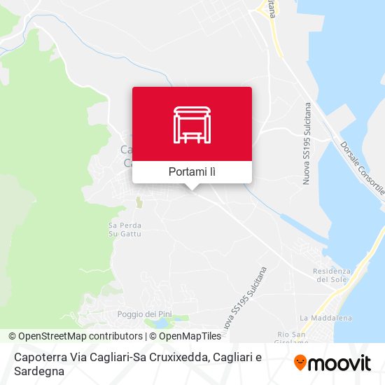 Mappa Capoterra Via Cagliari-Sa Cruxixedda