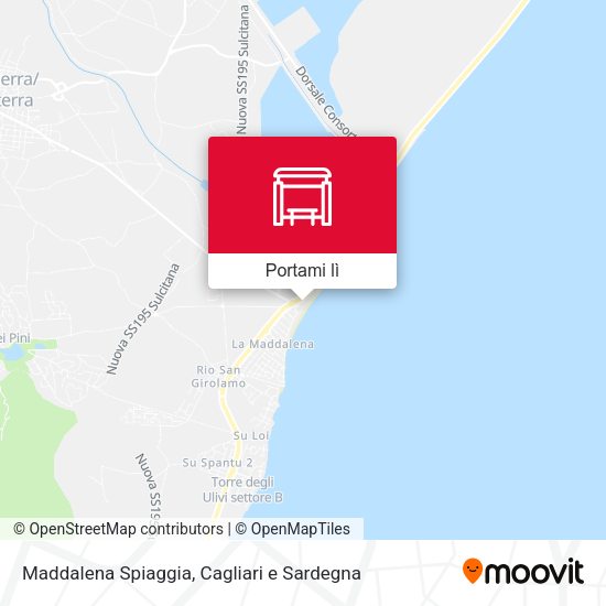 Mappa Maddalena Spiaggia