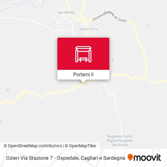 Mappa Ozieri Via Stazione 7 - Ospedale