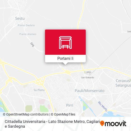Mappa Cittadella Universitaria - Lato Stazione Metro