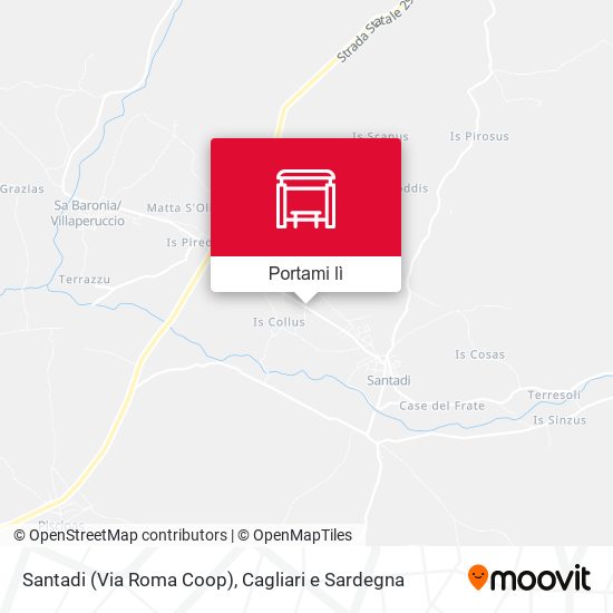 Mappa Santadi (Via Roma Coop)