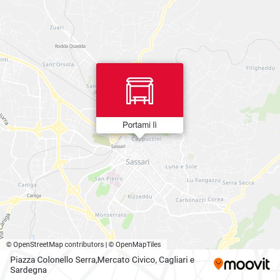 Mappa Piazza Colonello Serra,Mercato Civico