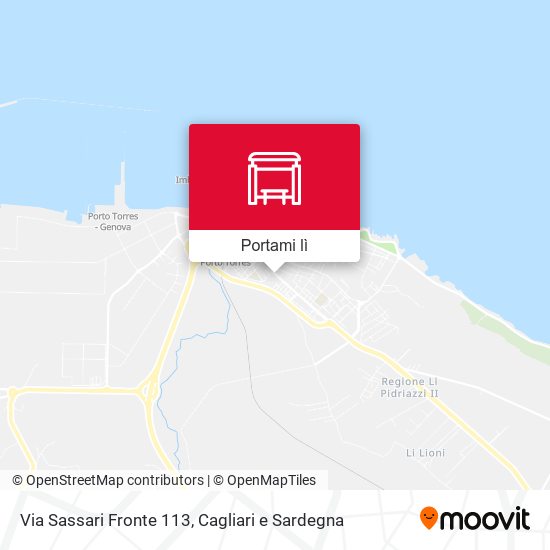 Mappa Via Sassari Fronte 113