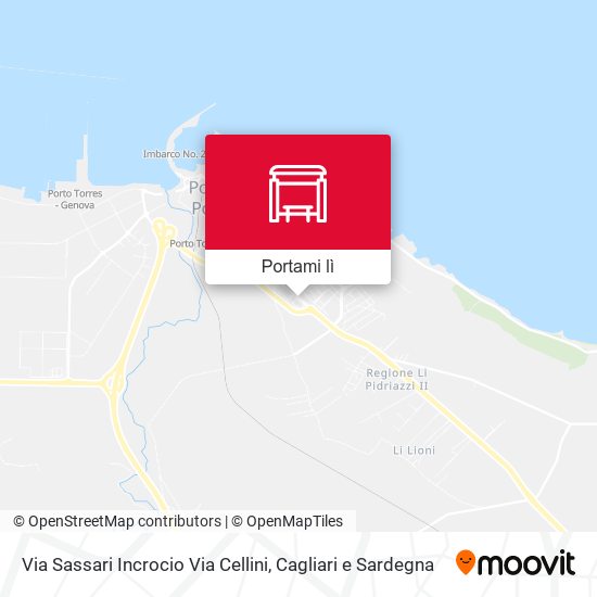 Mappa Via Sassari Incrocio Via Cellini
