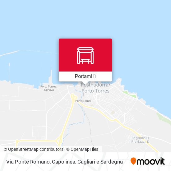 Mappa Via Ponte Romano, Capolinea