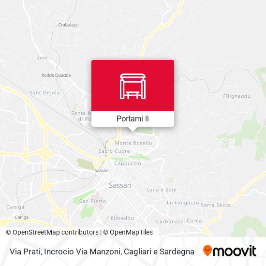 Mappa Via Prati, Incrocio Via Manzoni