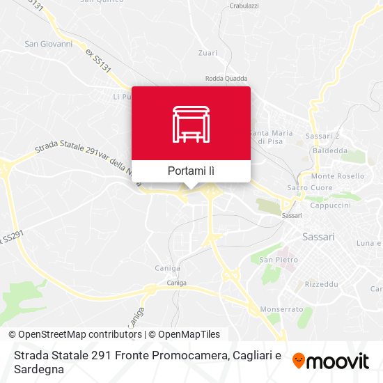 Mappa Strada Statale 291 Fronte Promocamera