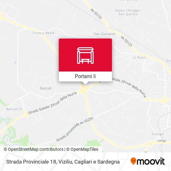 Mappa Strada Provinciale 18, Viziliu