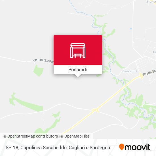 Mappa SP 18, Capolinea Saccheddu